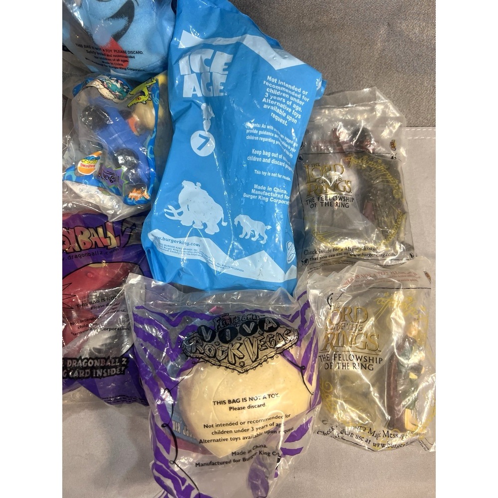 9 PC TOY LOT BURGER KING IN SEALED PACKAGING~LORD OF RINGS, STUNT X, ETC (2576) - Picture 4 of 6